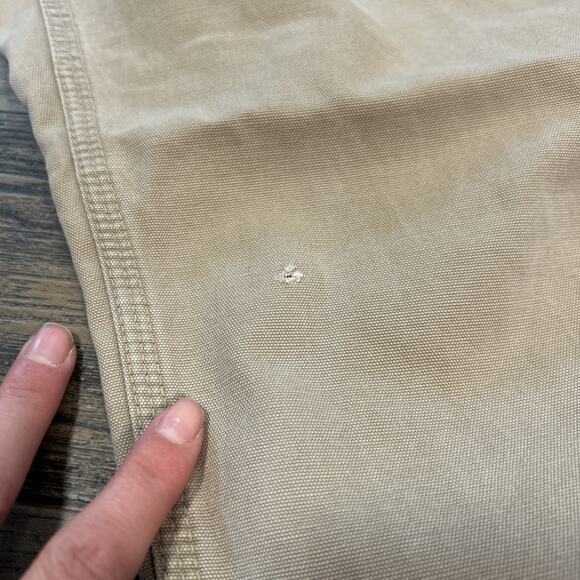 Carhartt Womens carpenter Canvas Pants Size 16x30 Loose Fit Brown Tan - Picture 2 of 10